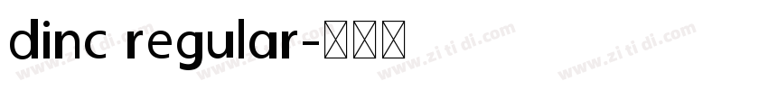 dinc regular字体转换